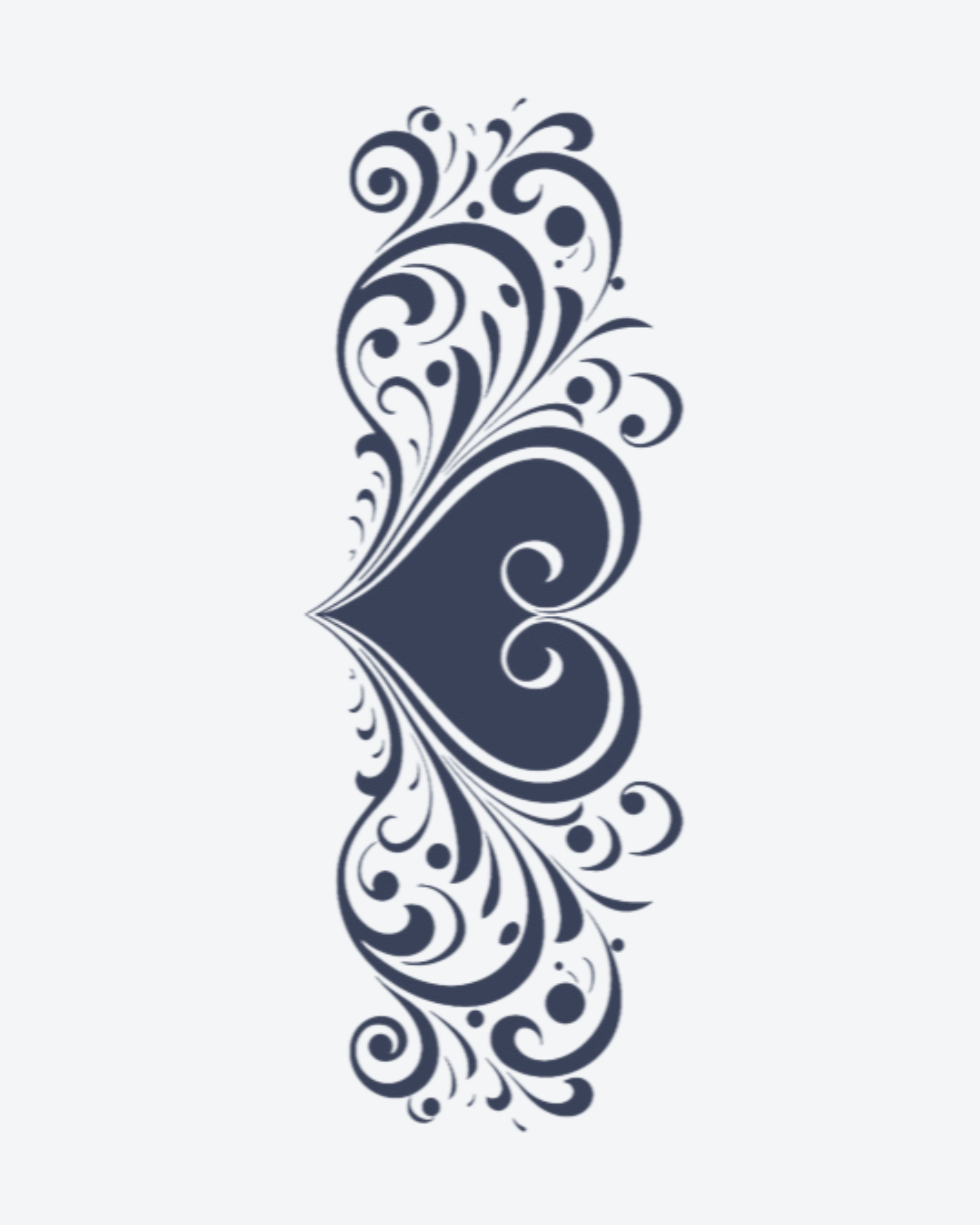 Tatouage temporaire Cœur Baroque 11x18cm - SimpleTatt