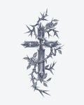 Tatouage temporaire Croix Épineuse 11x18cm - SimpleTatt