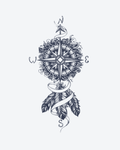Tatouage temporaire Rose des Vents Royale 11x18cm - SimpleTatt