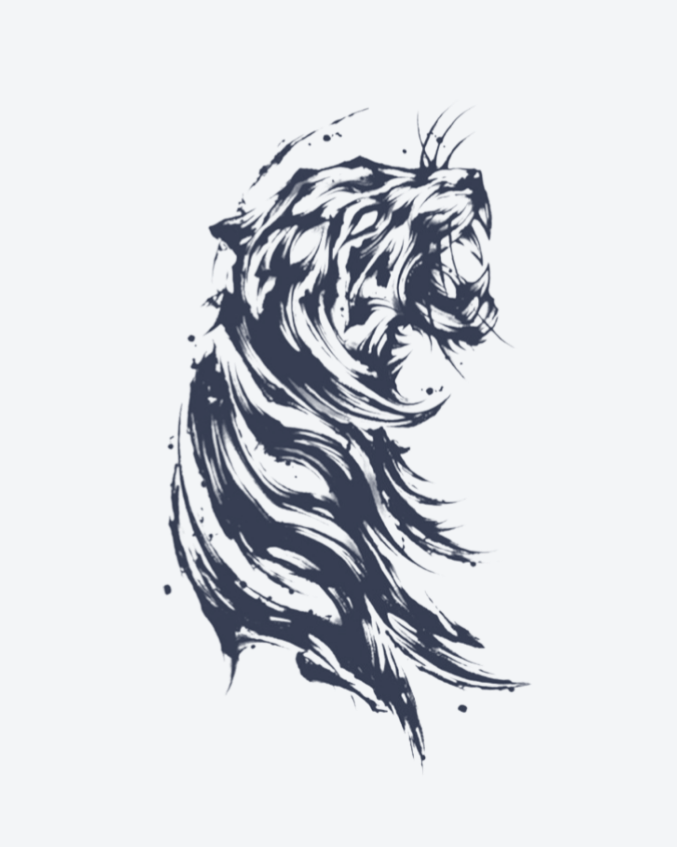 Tatouage temporaire Lion Féroce 11x18cm - SimpleTatt