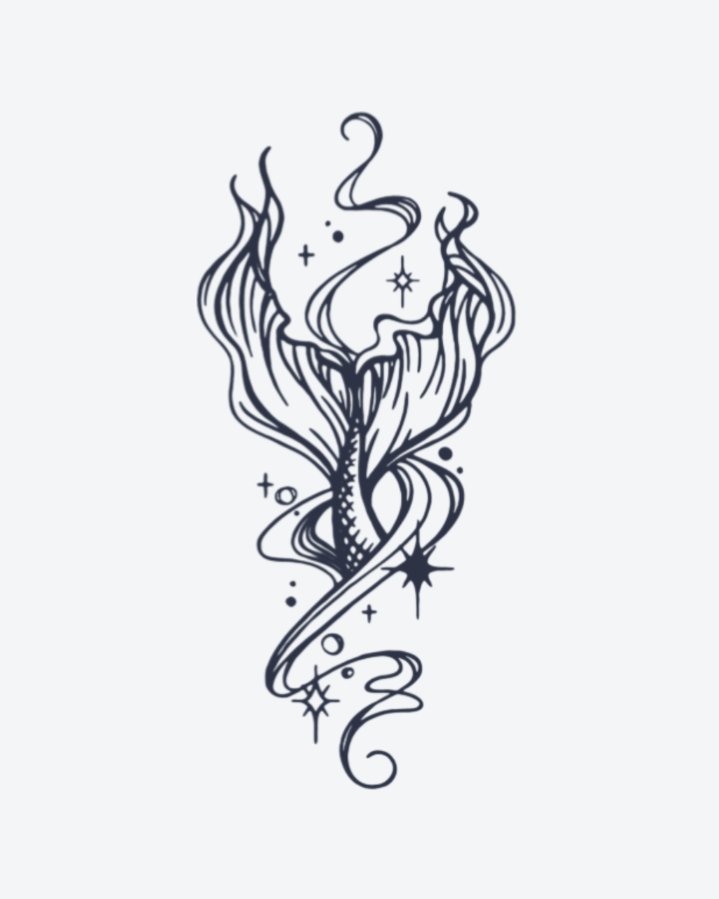 Tatouage temporaire Flamme Magique 10,5x13,5cm - SimpleTatt