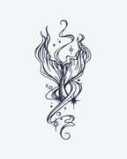 Tatouage temporaire Flamme Magique 10,5x13,5cm - SimpleTatt
