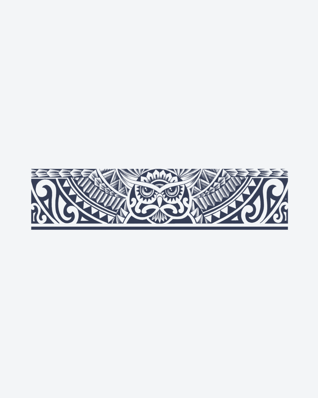 Tatouage temporaire Bracelet Guerrier Polynésien 24x6cm - SimpleTatt