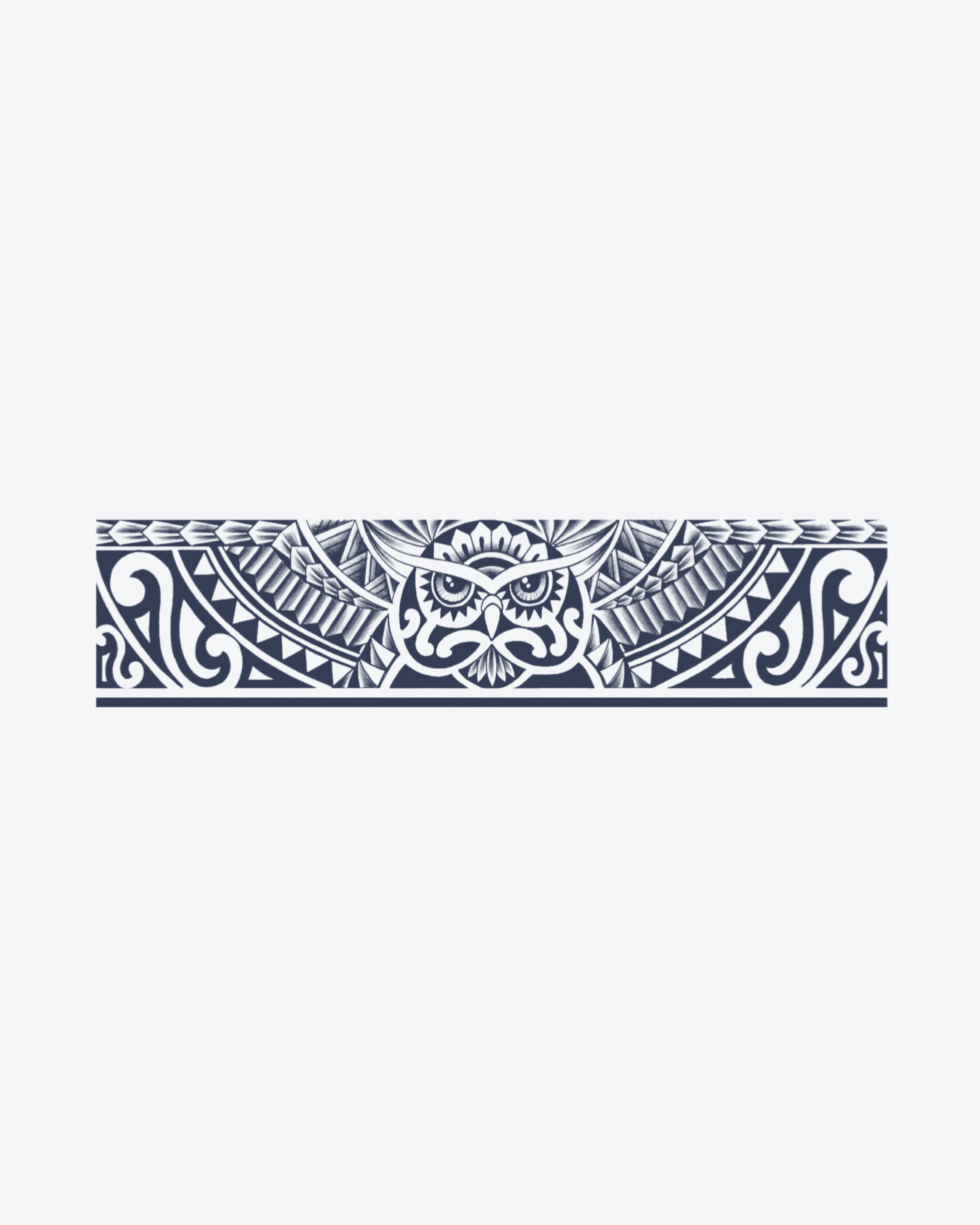 Tatouage temporaire Bracelet Guerrier Polynésien 24x6cm - SimpleTatt