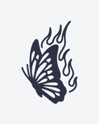 Tatouage temporaire Papillon de Feu 10,5x13,5cm - SimpleTatt