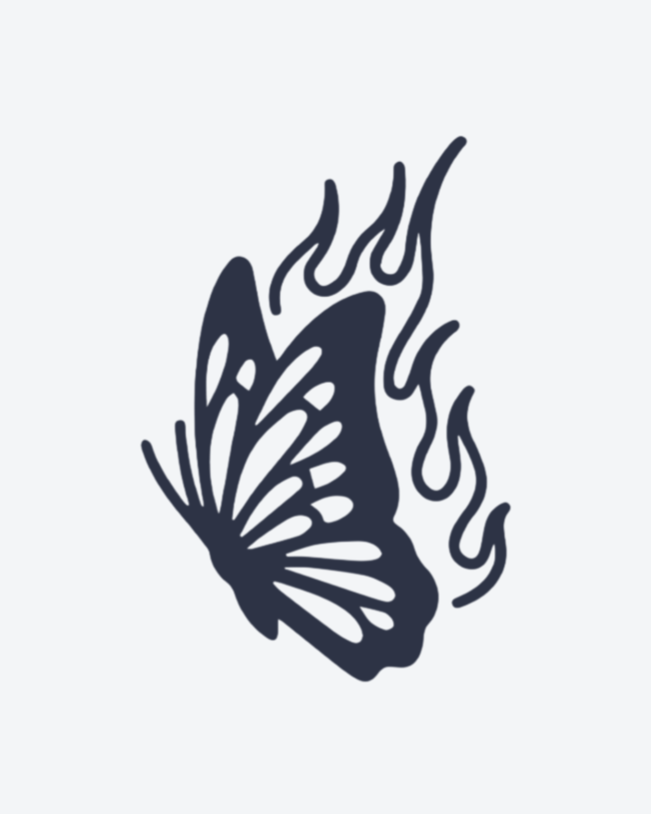 Tatouage temporaire Papillon de Feu 10,5x13,5cm - SimpleTatt