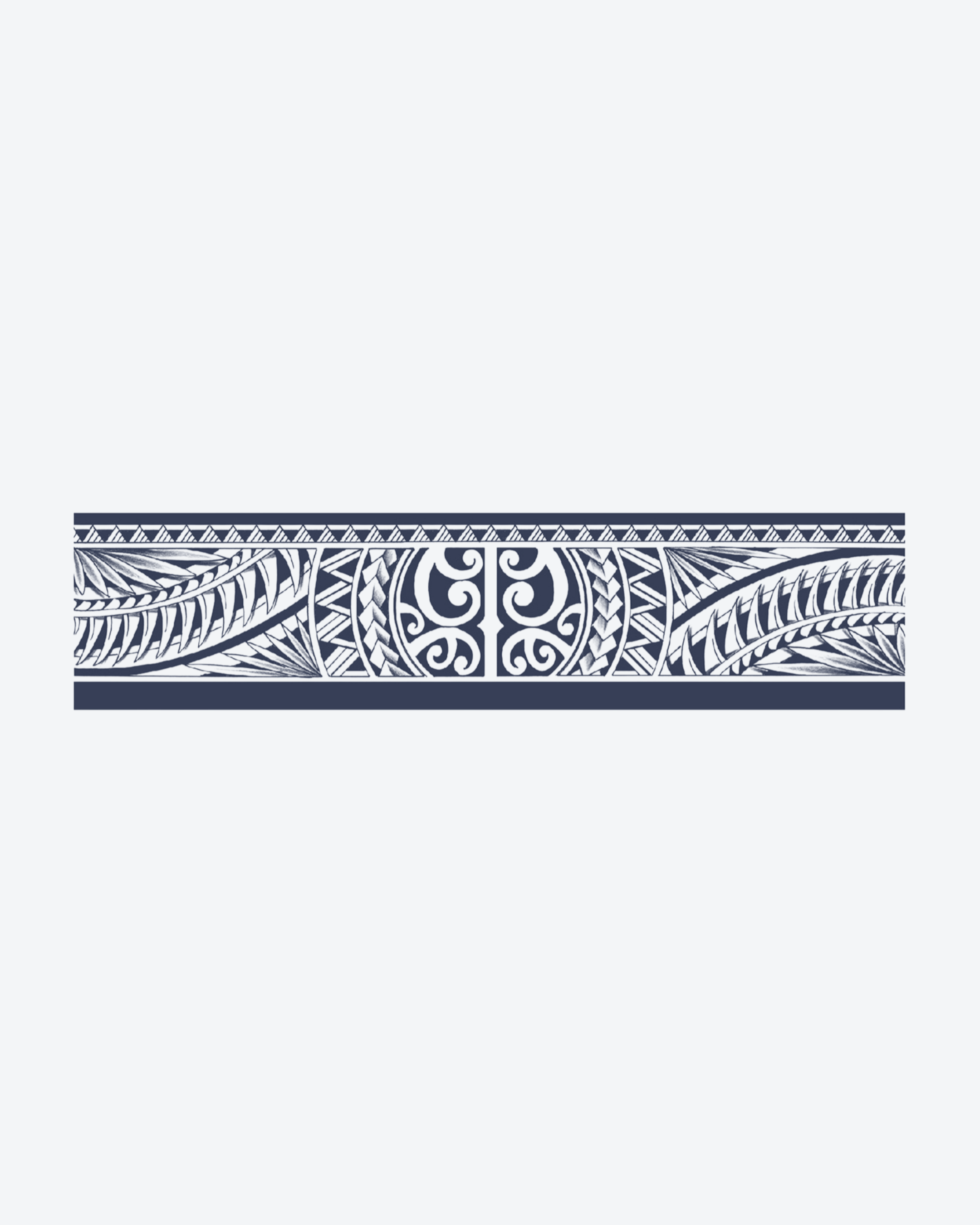 Tatouage temporaire Bracelet Plumes Guerrières 24x6cm - SimpleTatt
