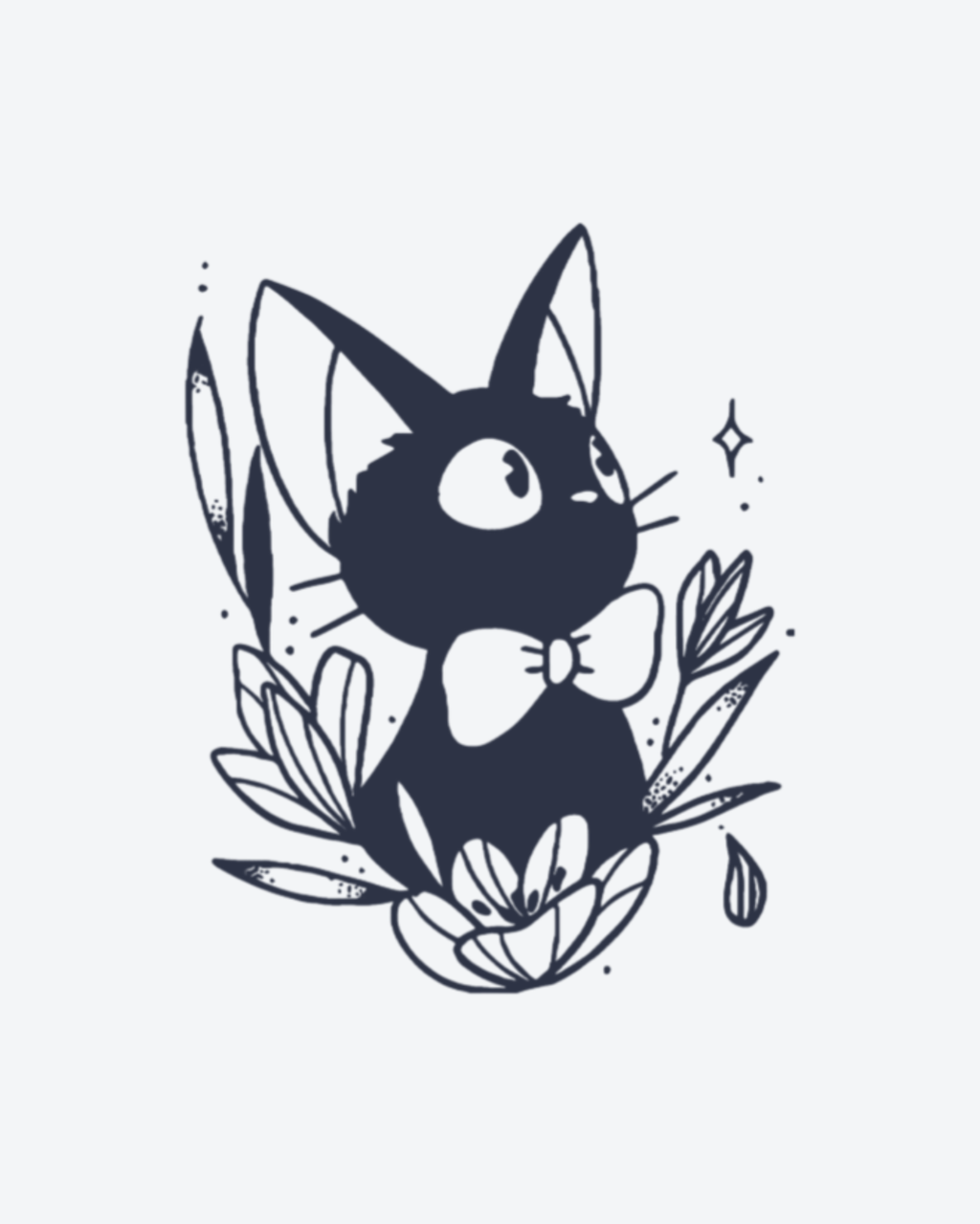 Tatouage temporaire Chat Magique 10,5x13,5cm - SimpleTatt