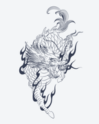 Tatouage temporaire Dragon Ascendant 11x18cm - SimpleTatt
