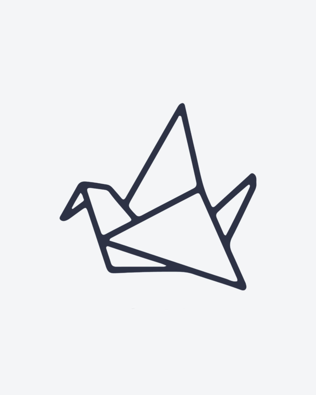 Tatouage temporaire Grue Origami 5x5cm - SimpleTatt