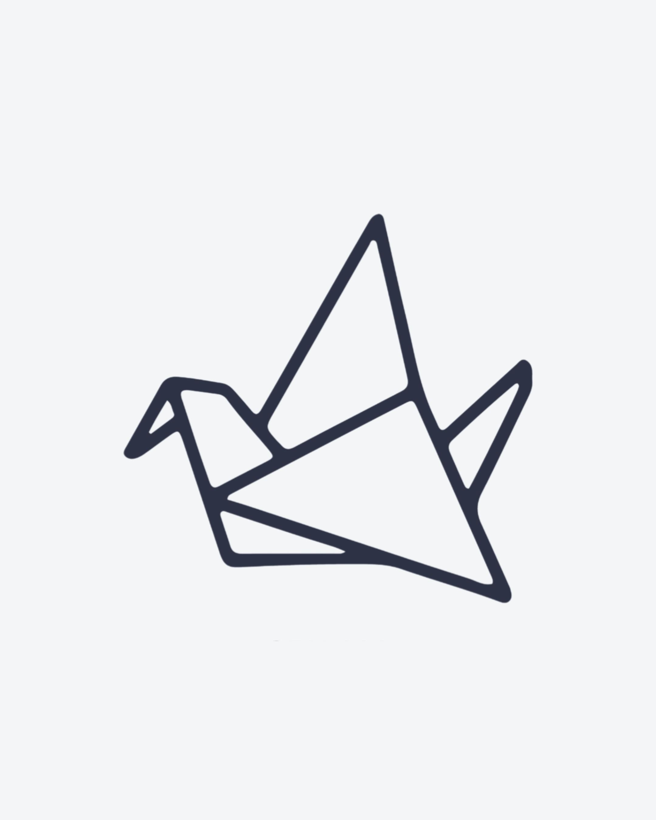 Tatouage temporaire Grue Origami 5x5cm - SimpleTatt