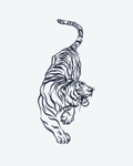 Tatouage temporaire Tigre Bondissant 10,5x13,5cm - SimpleTatt