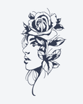 Tatouage temporaire Visage Fleuri 11x18cm - SimpleTatt