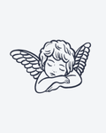 Tatouage temporaire Ange Endormi 10,5x13,5cm - SimpleTatt