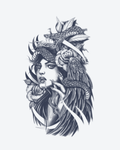 Tatouage temporaire Femme Serpent 11x18cm - SimpleTatt