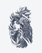 Tatouage temporaire Femme Serpent 11x18cm - SimpleTatt
