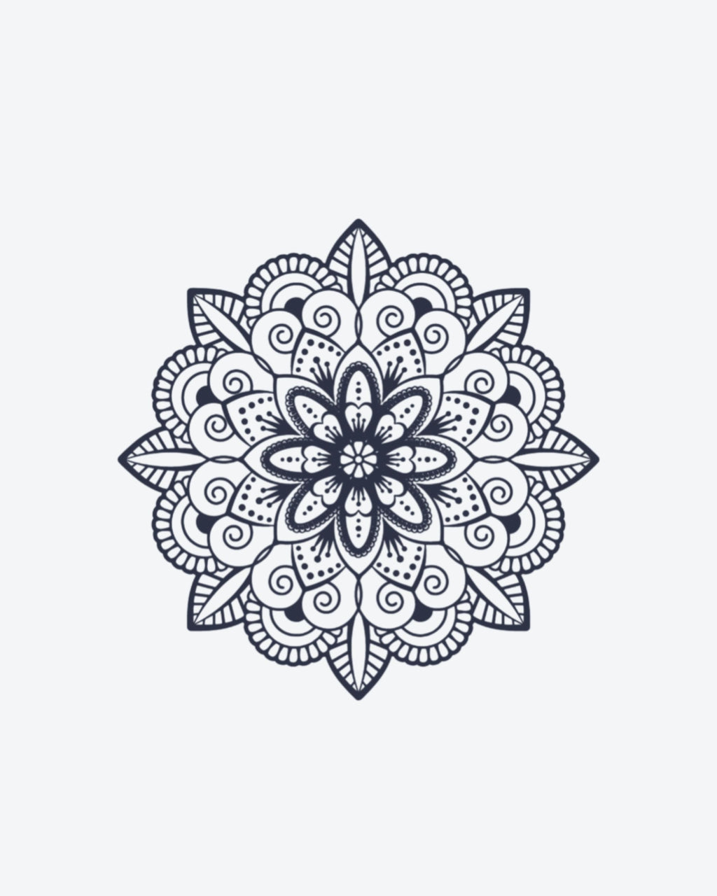 Tatouage temporaire Mandala Zen 5x5cm - SimpleTatt