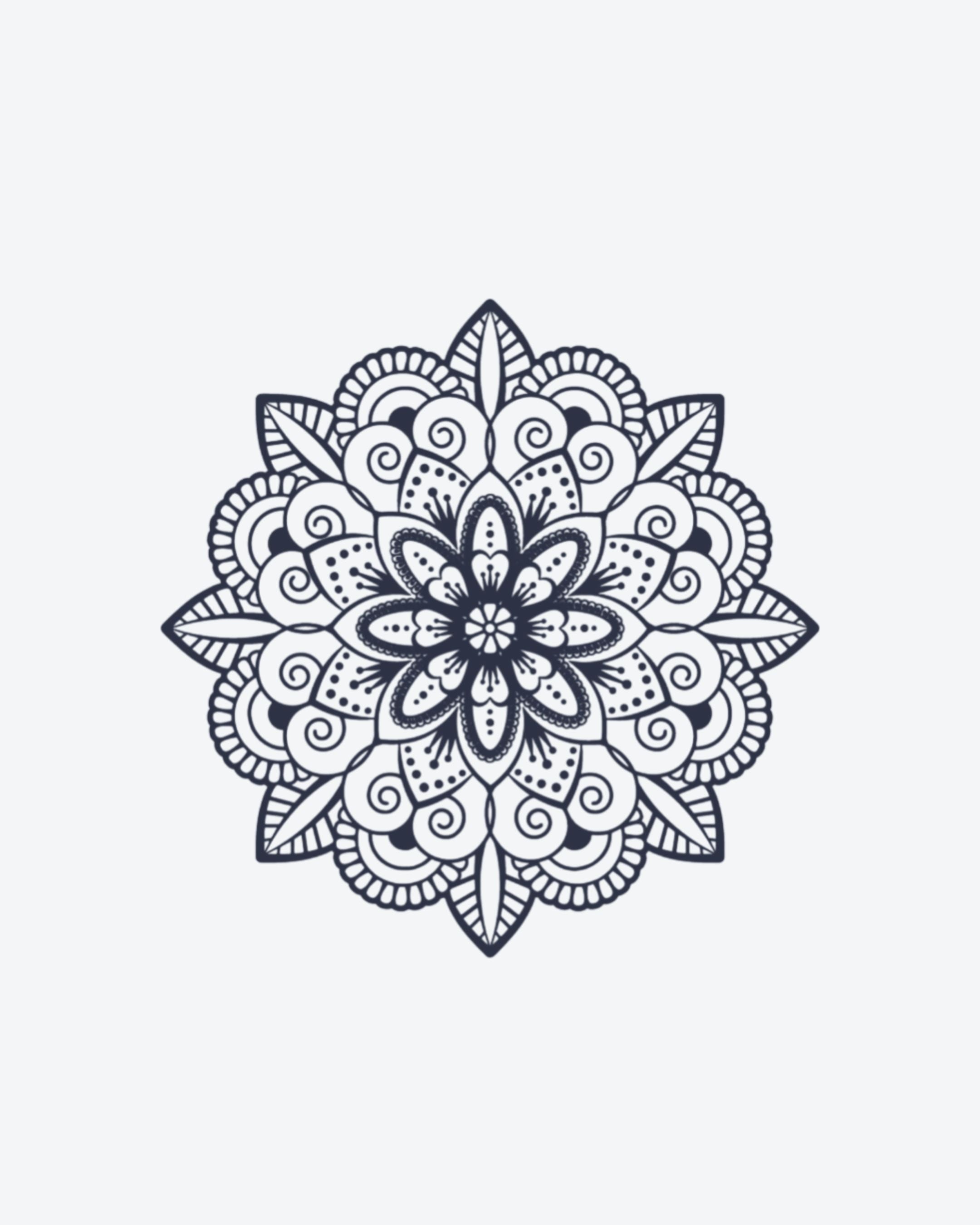 Tatouage temporaire Mandala Zen 5x5cm - SimpleTatt