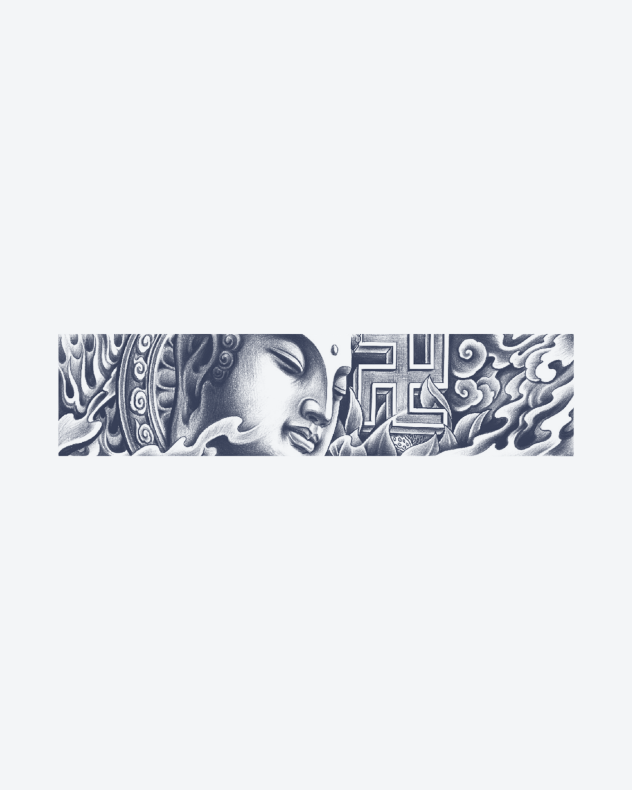Tatouage temporaire Bracelet Bouddha Serein 24x6cm - SimpleTatt