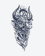 Tatouage temporaire Buffle Sacré 11x18cm - SimpleTatt