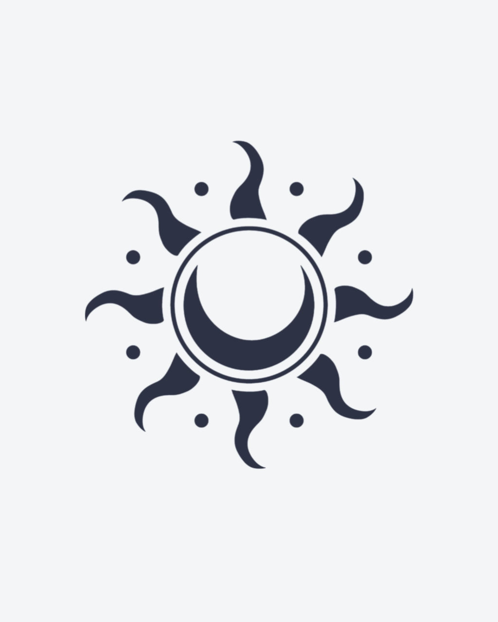Tatouage temporaire Soleil Lunaire 5x5cm - SimpleTatt