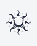 Tatouage temporaire Soleil Lunaire 5x5cm - SimpleTatt