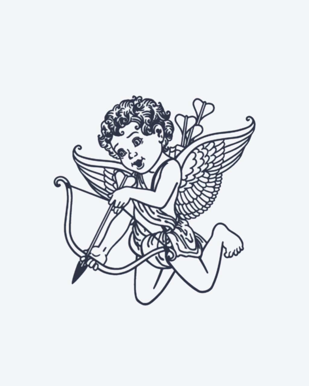 Tatouage temporaire Cupidon Chasseur 8x11cm - SimpleTatt