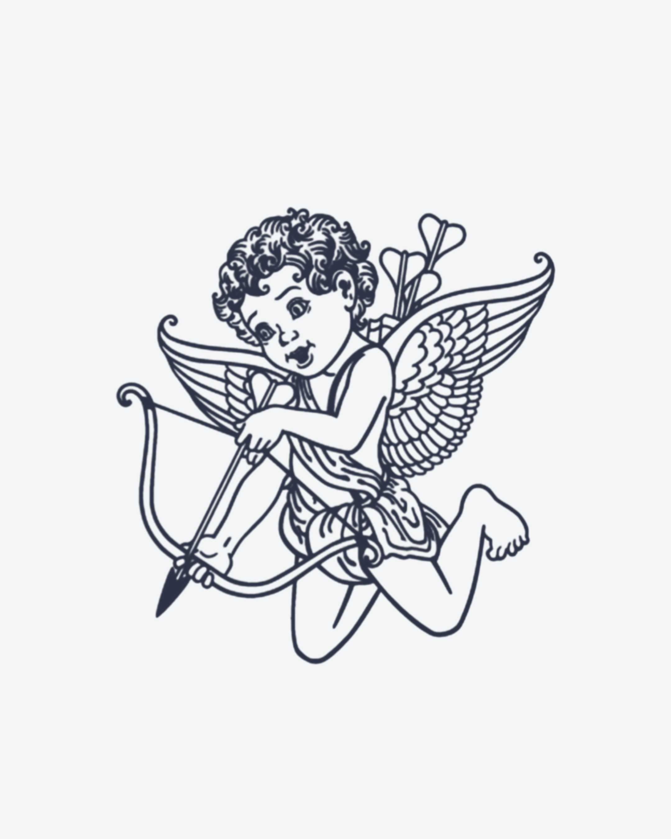 Tatouage temporaire Cupidon Chasseur 8x11cm - SimpleTatt
