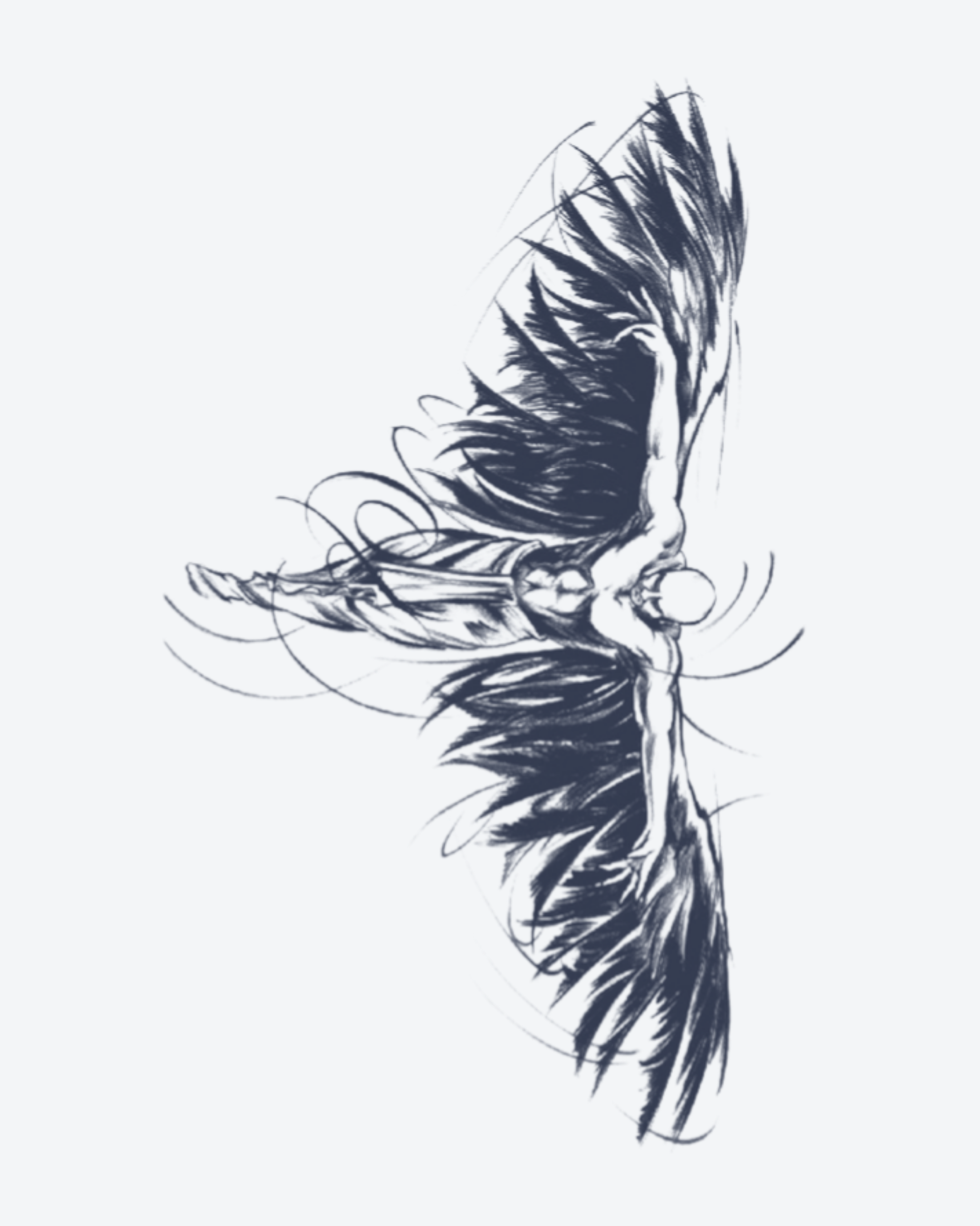Tatouage temporaire Aigle en Vol 18x11cm - SimpleTatt