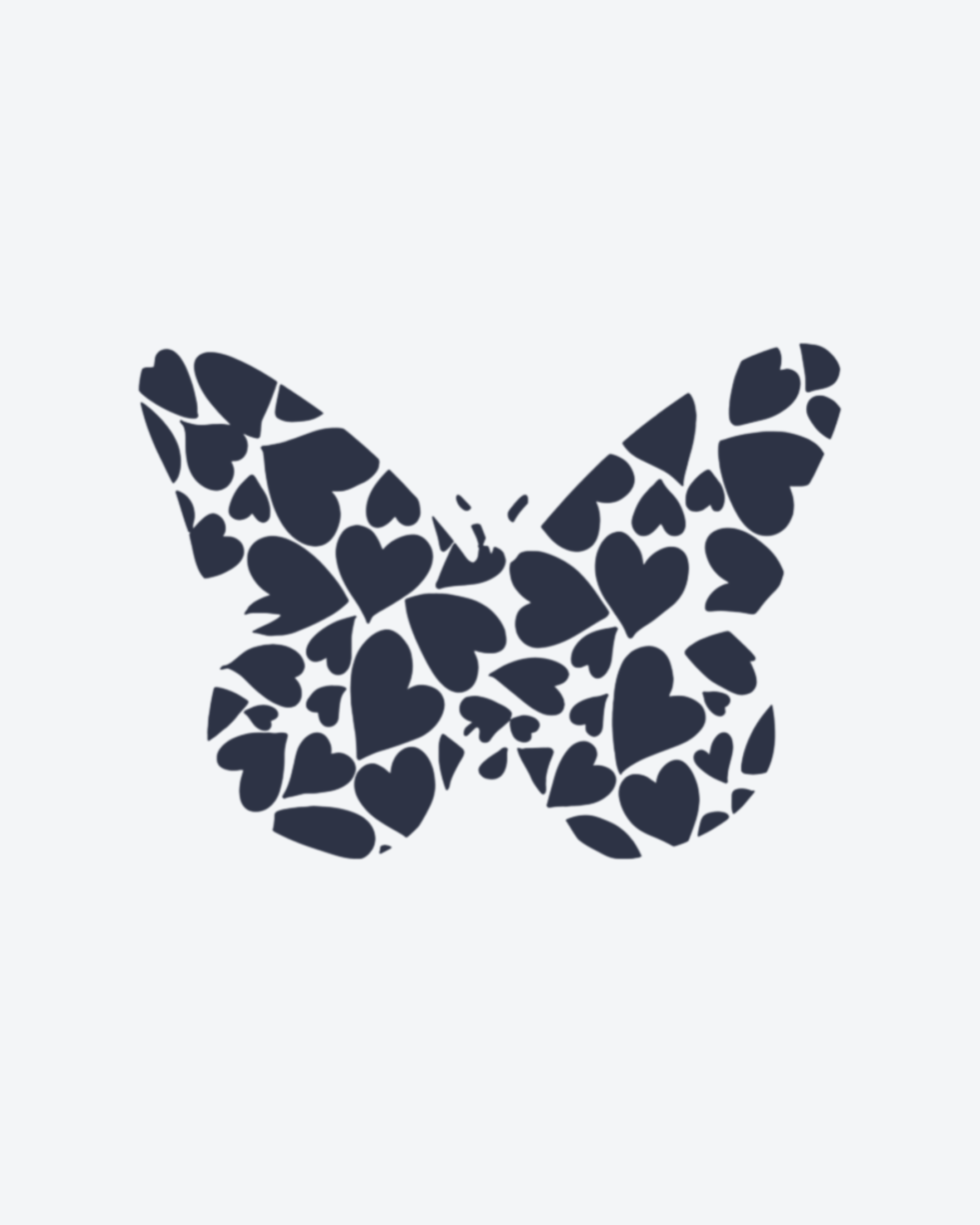 Tatouage temporaire Papillon de Cœurs 10,5x13,5cm - SimpleTatt