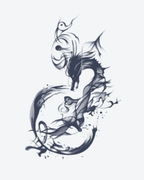 Tatouage temporaire Dragon Enfumé 11x18cm - SimpleTatt