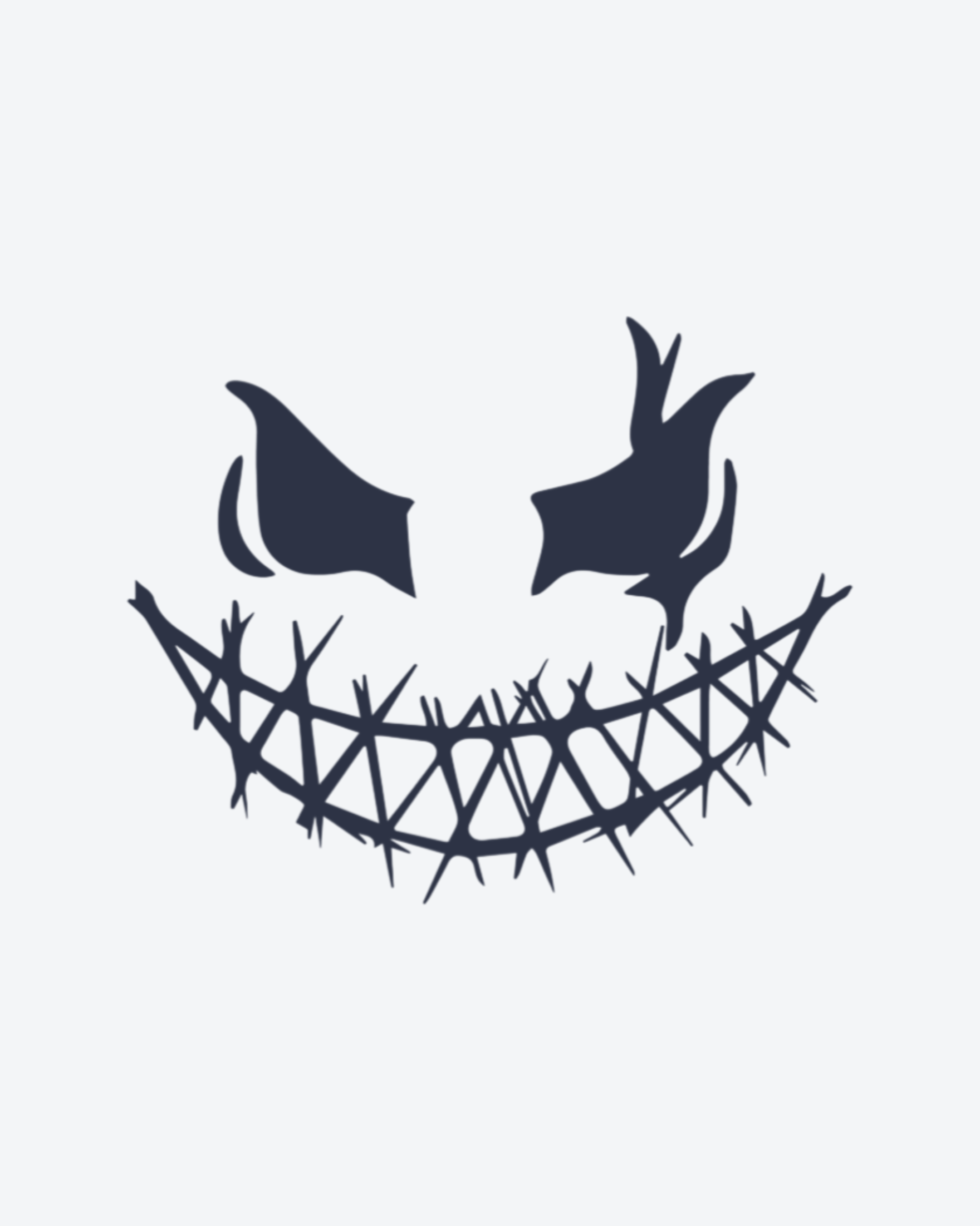 Tatouage temporaire Sourire du Chaos 10,5x13,5cm - SimpleTatt