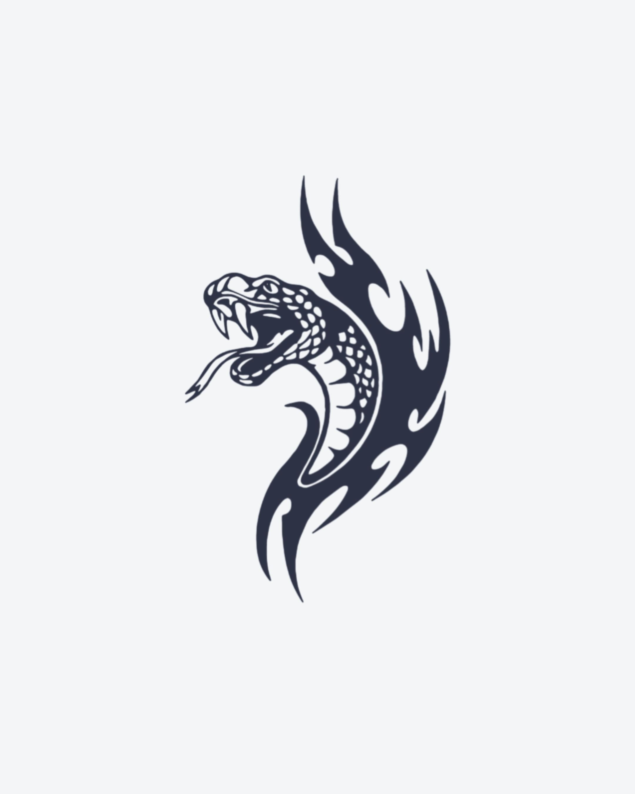Tatouage temporaire Cobra Tribal 5x5cm - SimpleTatt