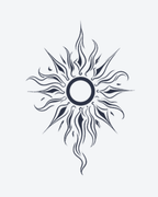 Tatouage temporaire Soleil Ardant 9,5x6cm - SimpleTatt
