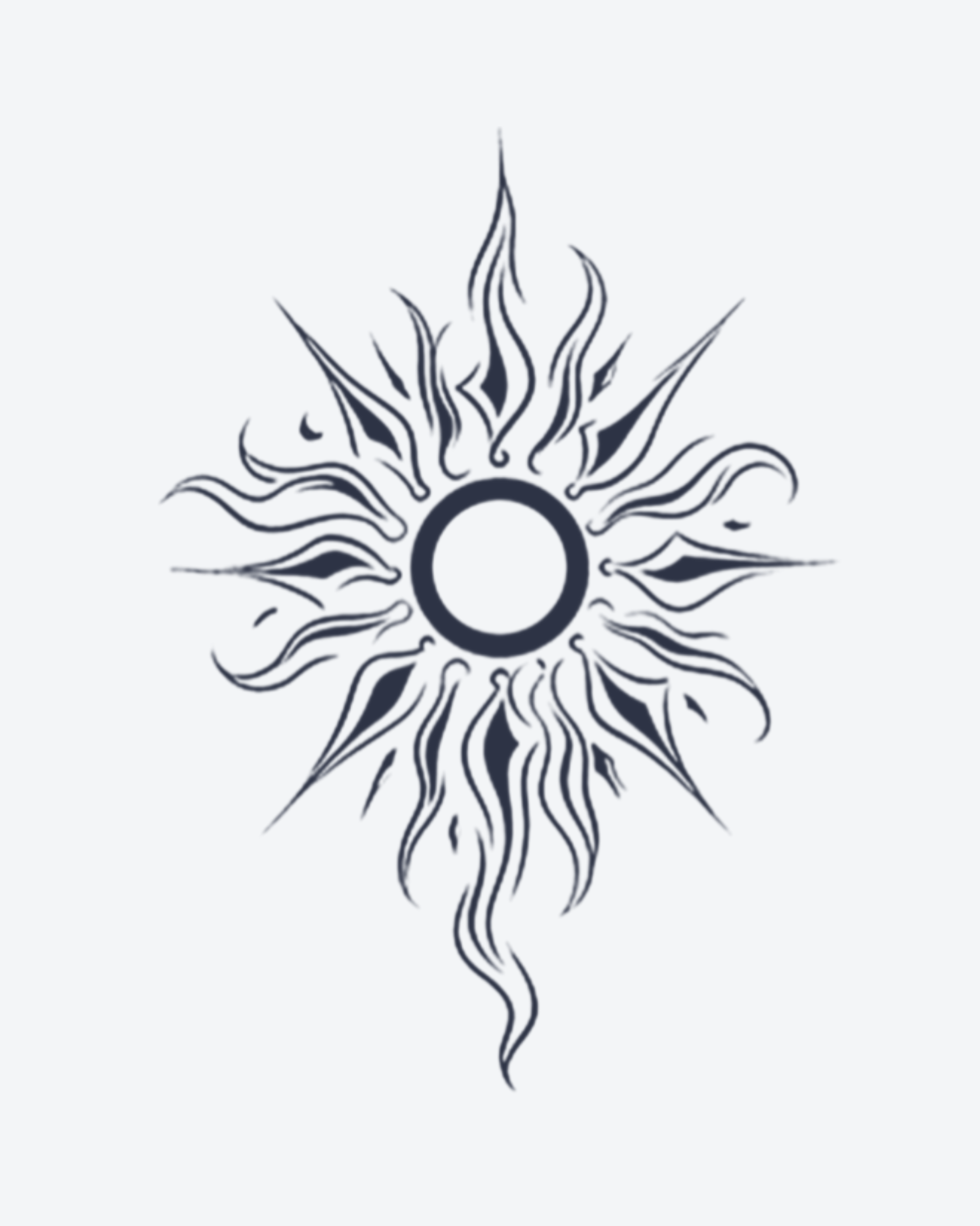 Tatouage temporaire Soleil Ardant 9,5x6cm - SimpleTatt