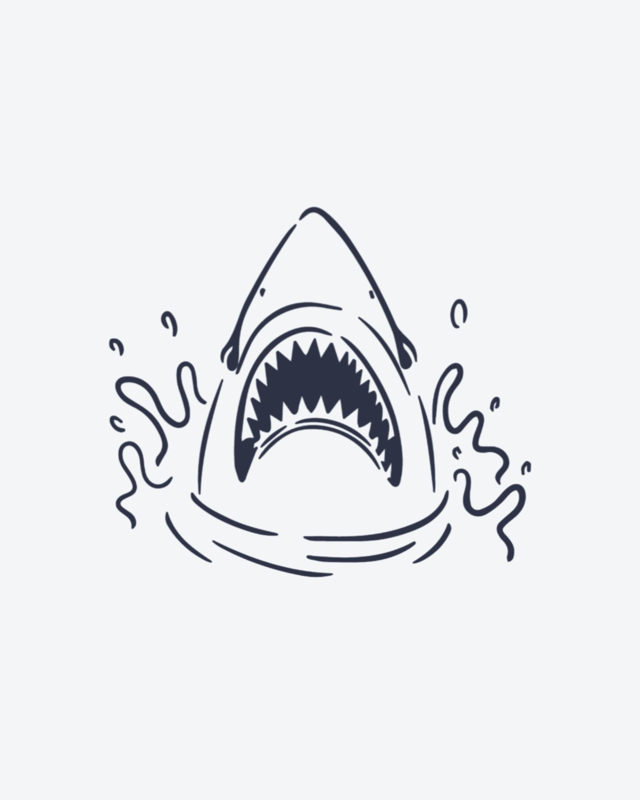 Tatouage temporaire Requin Sauvage 5x5cm - SimpleTatt