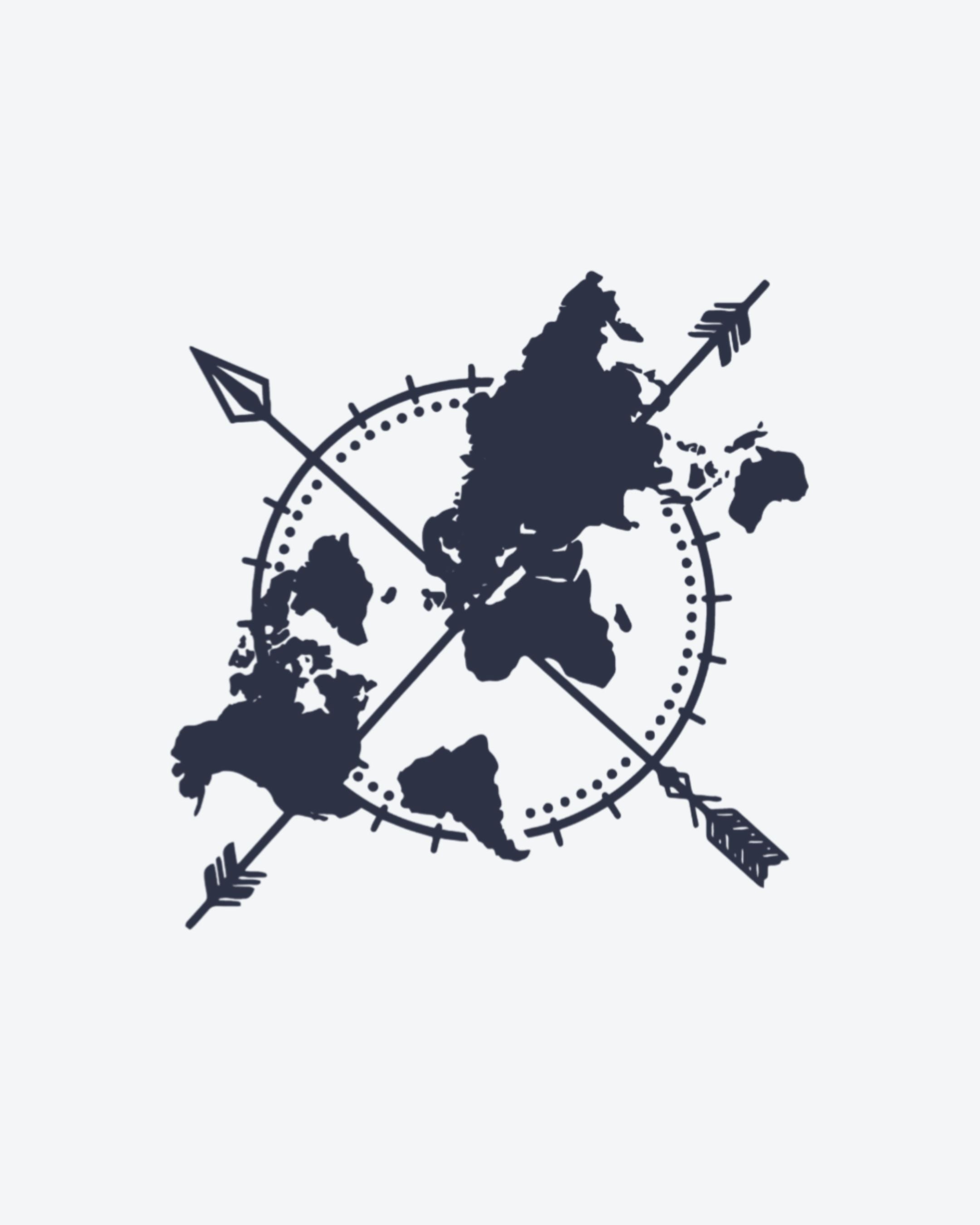 Carte du Monde Fléchée