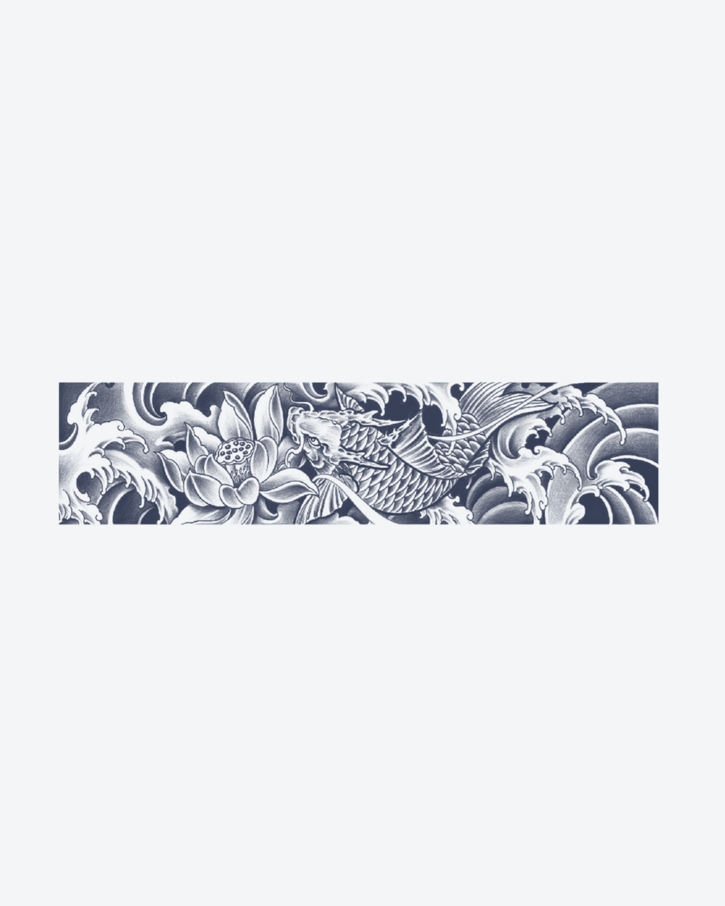 Tatouage temporaire Bracelet Dragon Aquatique 24x6cm - SimpleTatt