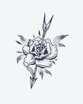Tatouage temporaire Rose Transpercée 10,5x13,5cm - SimpleTatt