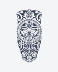 Tatouage temporaire Masque Tribal Rieur 11x18cm - SimpleTatt