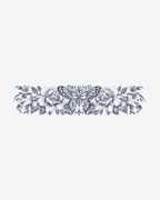 Tatouage temporaire Bracelet Floral Papillon 24x6cm - SimpleTatt