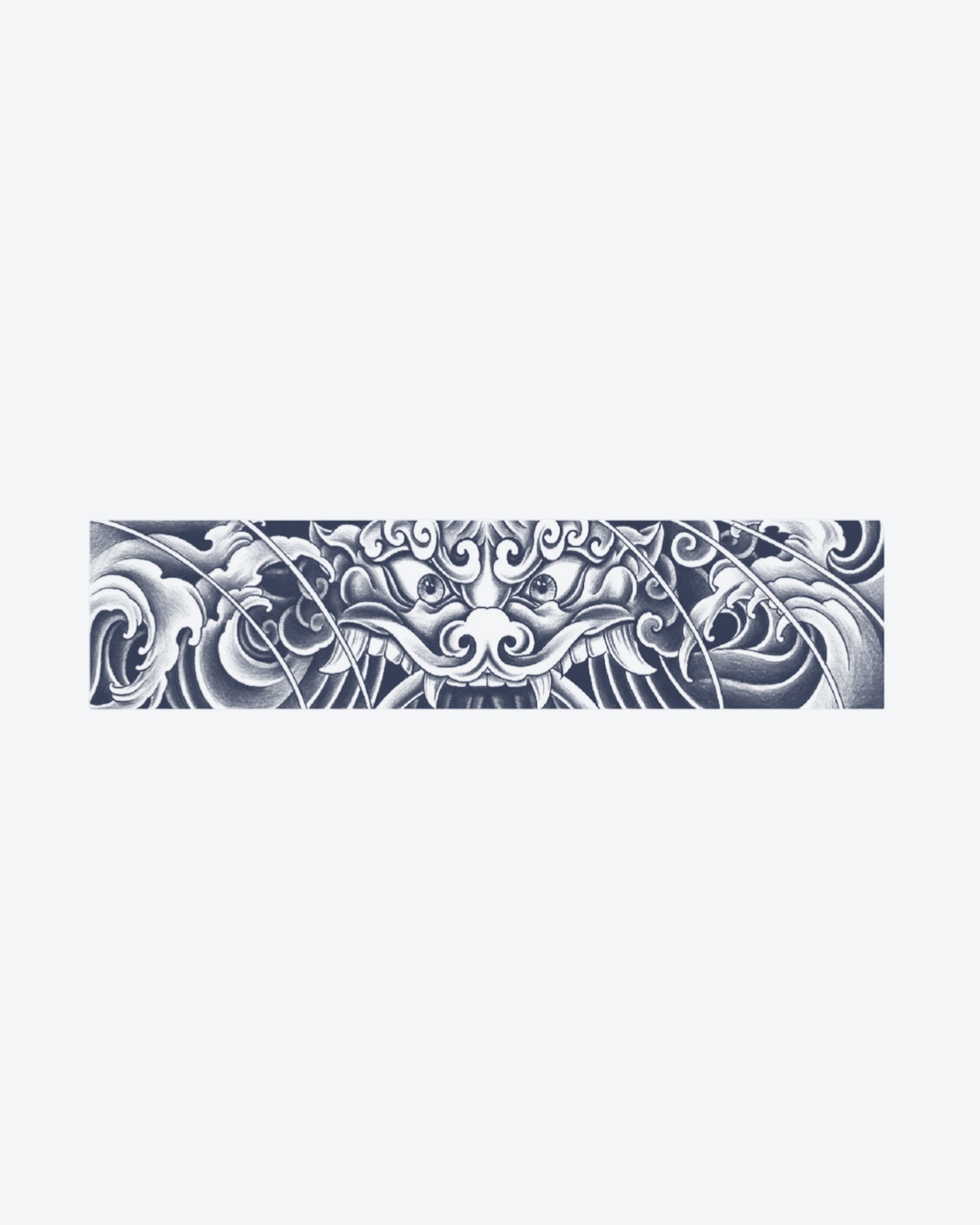 Tatouage temporaire Bracelet Masque Ancien 24x6cm - SimpleTatt