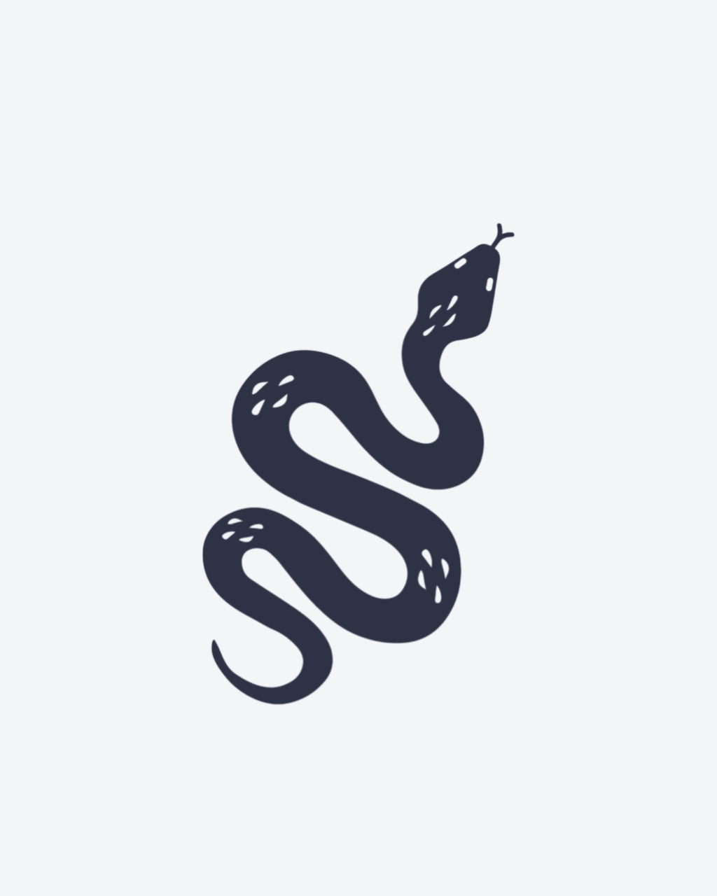 Tatouage temporaire Serpent Ondulé 5x5cm - SimpleTatt