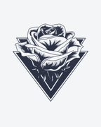 Tatouage temporaire Rose Géométrique 10,5x13,5cm - SimpleTatt
