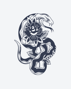 Tatouage temporaire Rose du Serpent 11x18cm - SimpleTatt