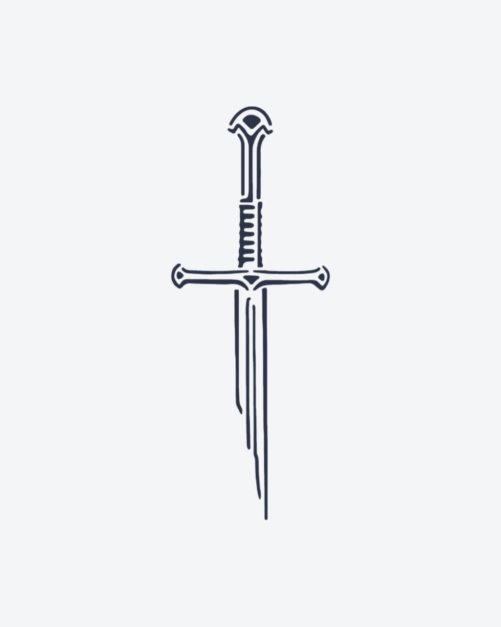 Tatouage temporaire Épée Fine 5x5cm - SimpleTatt