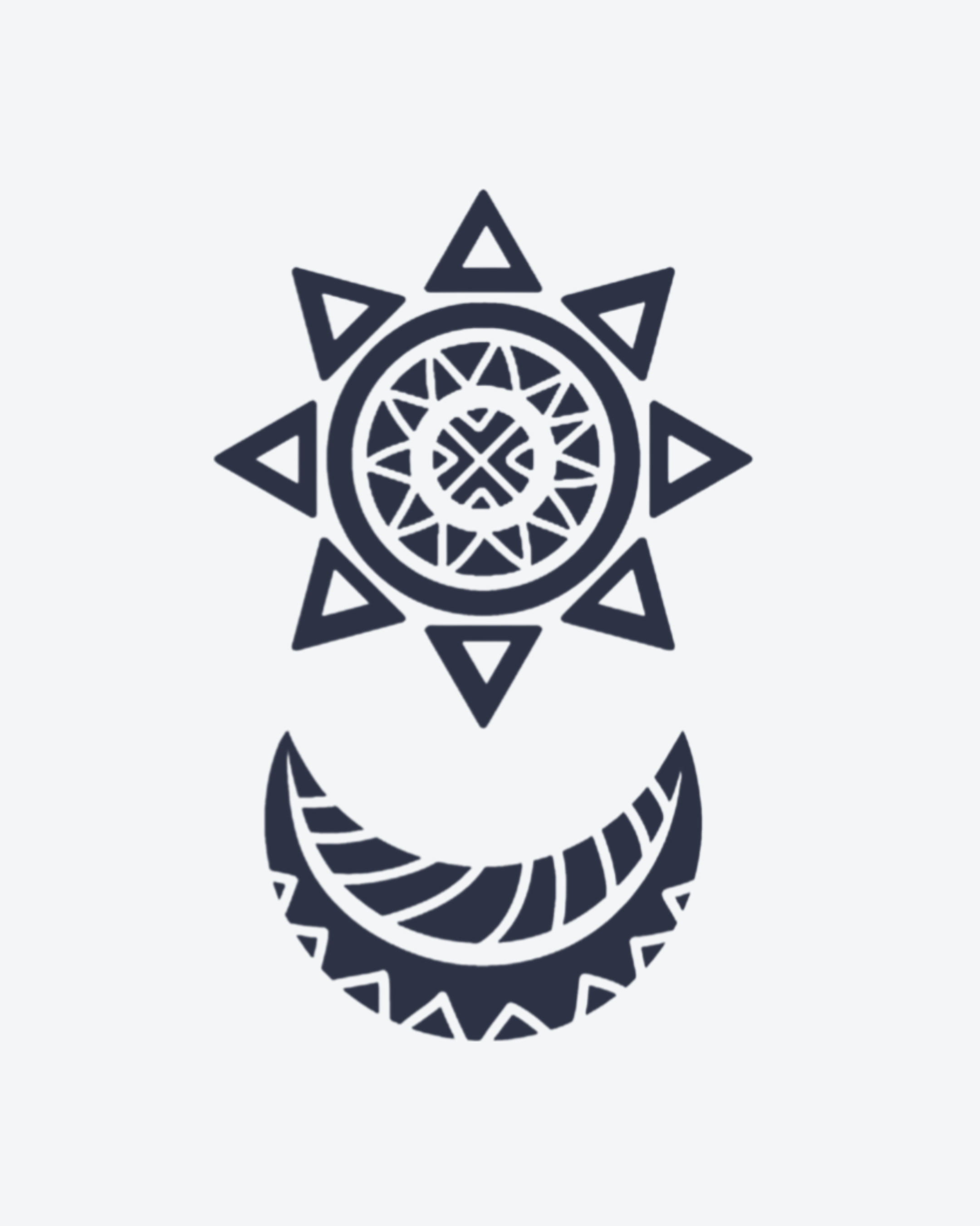 Tatouage temporaire Soleil & Lune 8x11cm - SimpleTatt