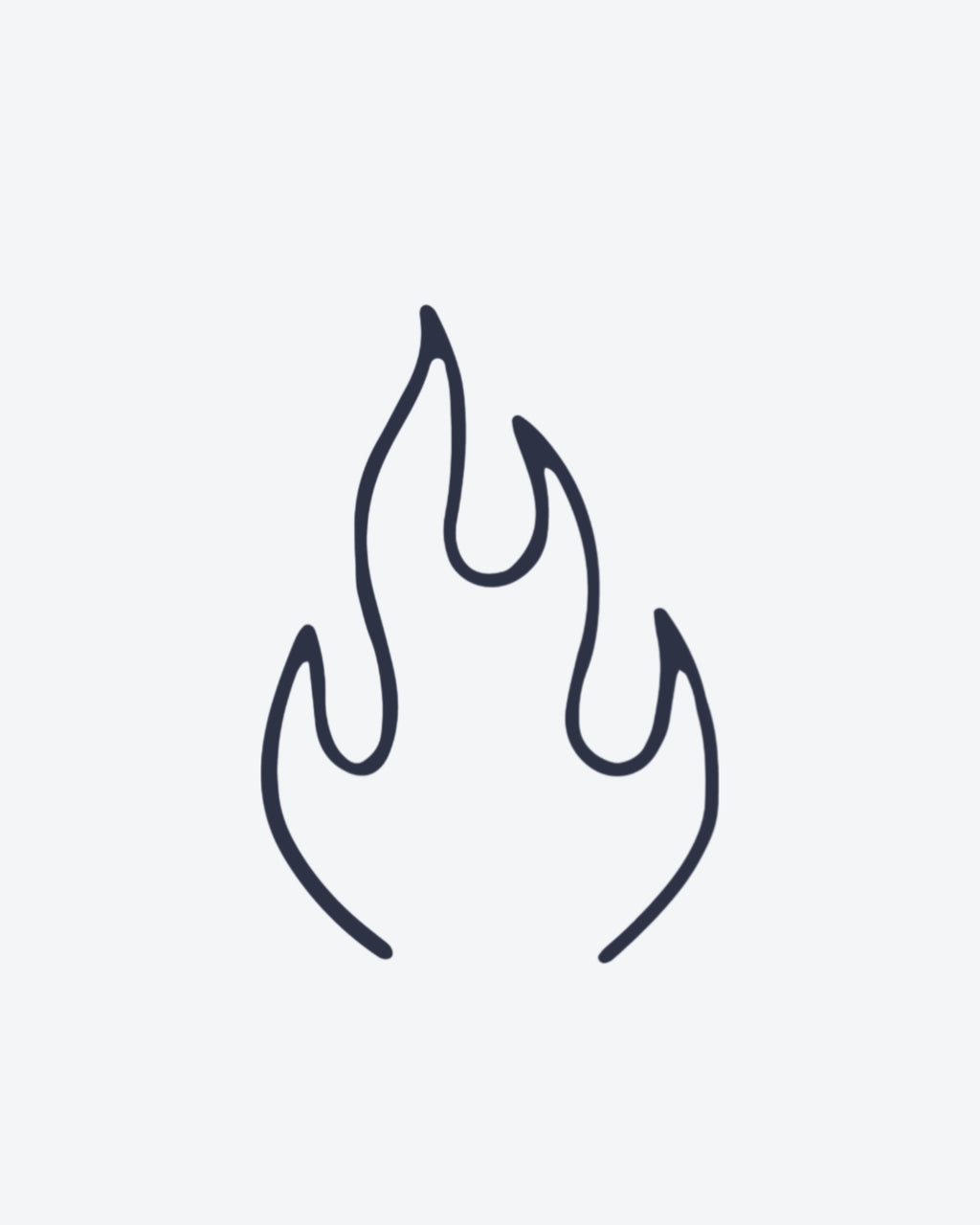Tatouage temporaire Flamme Simple 5x5cm - SimpleTatt