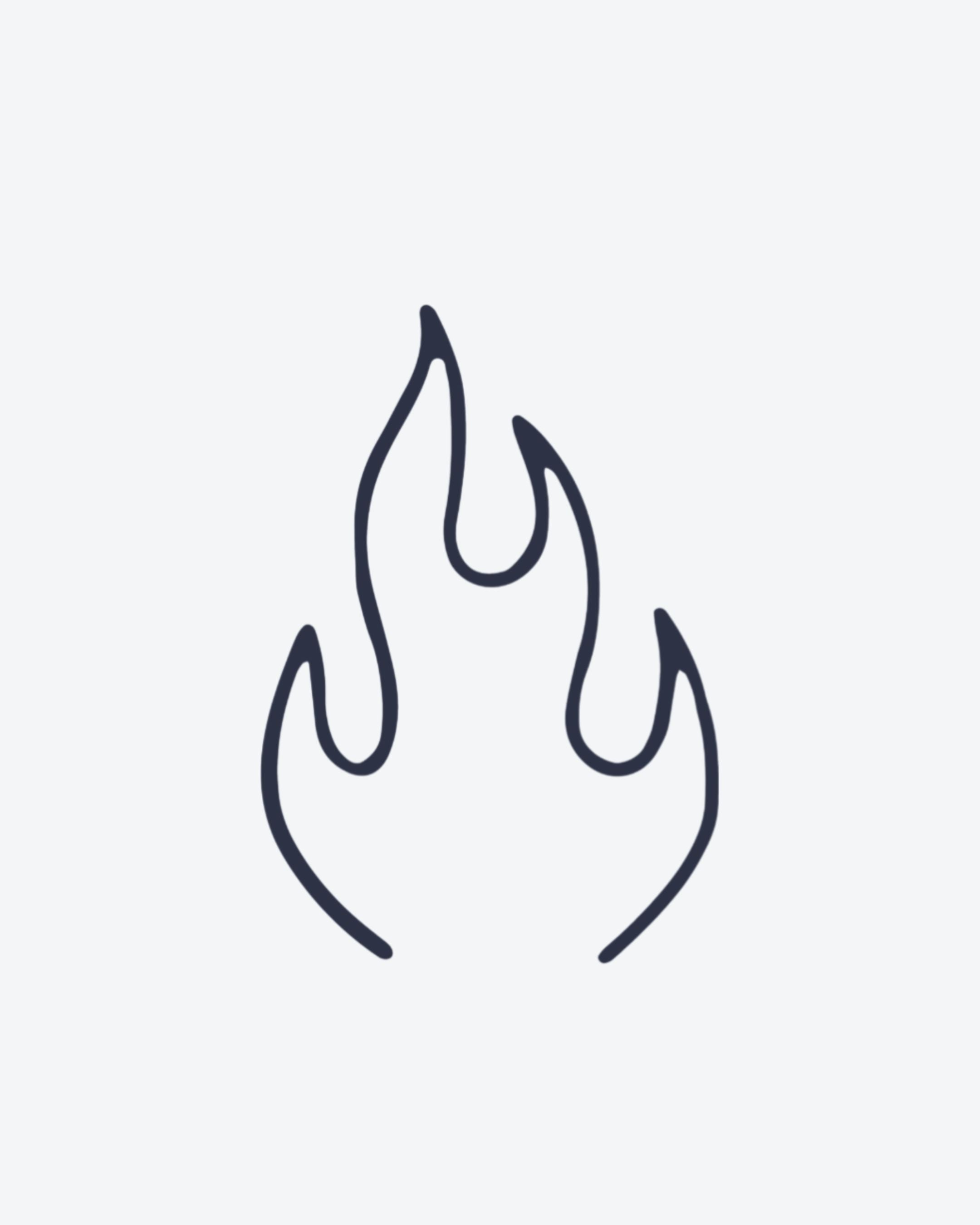 Tatouage temporaire Flamme Simple 5x5cm - SimpleTatt