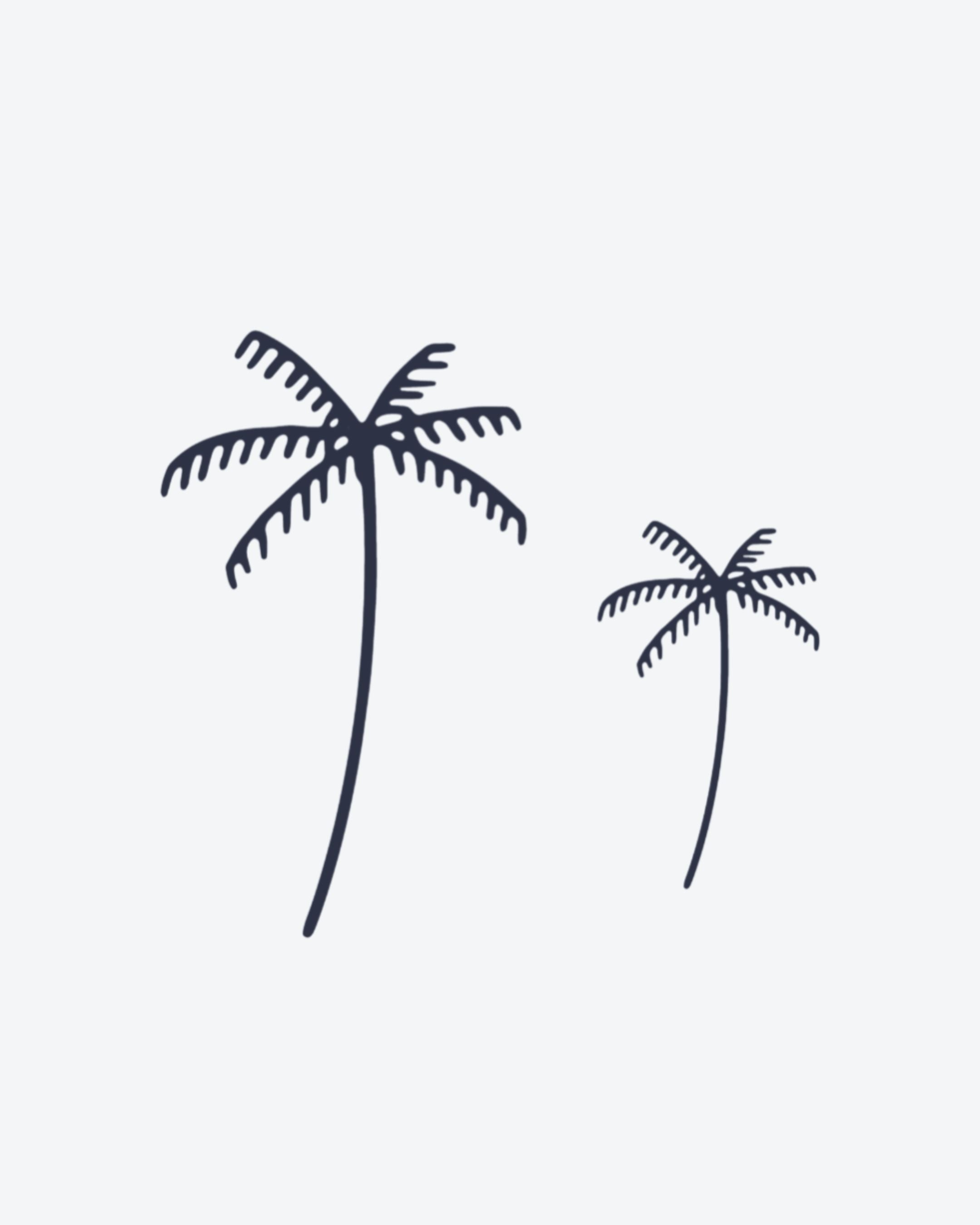 Tatouage temporaire Palmiers Tropicaux 5x5cm - SimpleTatt